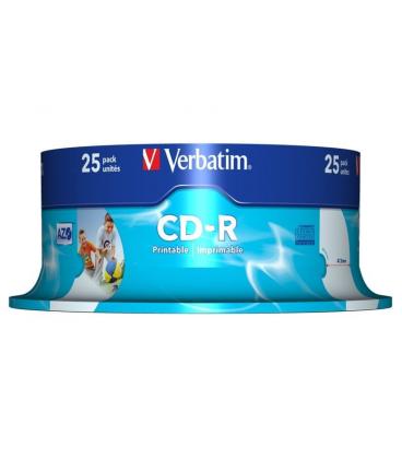 Cd-r verbatim azo imprimible 52x/ tarrina-25uds - Imagen 1