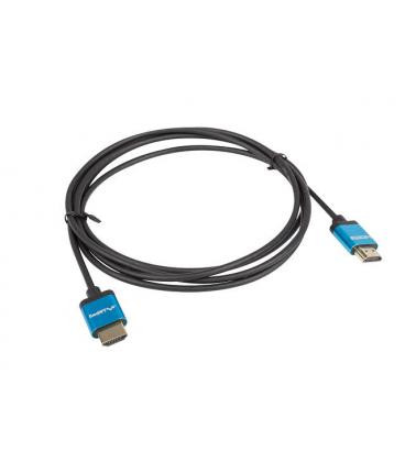 CABLE HDMI LANBERG MACHO/MACHO V2.0 4K SLIM 1M NEGRO - Imagen 1