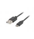 CABLE USB LANBERG 2.0 MACHO/MICRO USB MACHO QUICK CHARGE 3.0 1.8M NEGRO - Imagen 1