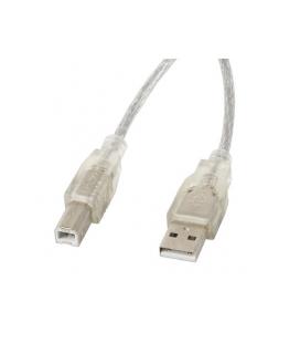 CABLE IMPRESORA LANBERG USB MACHO/USB MACHO FERRITA 3M TRANSPARENTE - Imagen 1