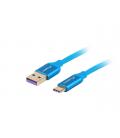 CABLE USB LANBERG 2.0 MACHO/USB C MACHO 5A 1M AZUL - Imagen 1