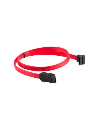 CABLE SATA III LANBERG 6GB/S HEMBRA HEMBRA ANGULO 0.5M ROJO - Imagen 1