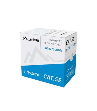 BOBINA CAT.5E LANBERG FTP RJ45 SOLIDO CCA AWG24 305M GRIS - Imagen 1