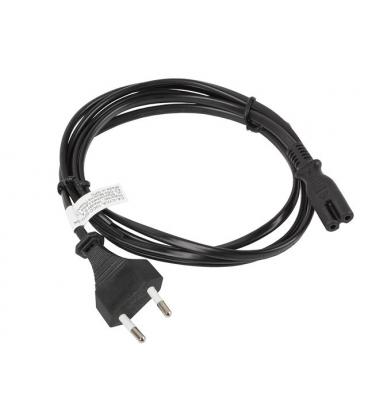 CABLE LANBERG DE ALIMENTACION OCHO CEE 7/16 A IEC320 C7 EURO (RADIO) NEGRO 1.8 M - Imagen 1