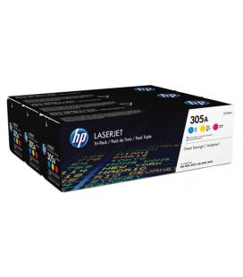 TONER HP CF370AM Nº305 PACK TRICOLOR C/M/Y 2.600PAG - Imagen 1