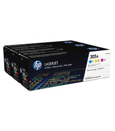 TONER HP CF370AM Nº305 PACK TRICOLOR C/M/Y 2.600PAG - Imagen 1