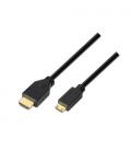 AISENS A119-0115 cable HDMI 3 m HDMI tipo A (Estándar) HDMI Type C (Mini) Negro - Imagen 2