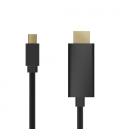 AISENS CABLE CONVERSOR MINI DP A HDMI, MINI DP/M-HDMI/M, NEGRO, 2.0M - Imagen 3