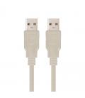 Cable usb 2.0 nanocable 10.01.0303/ usb macho - usb macho/ 2m/ beige - Imagen 3