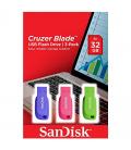 Pendrive 32gb sandisk cruzer blade pack 3 usb 2.0 - Imagen 2