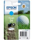 Epson Golf ball Singlepack Cyan 34 DURABrite Ultra Ink - Imagen 2