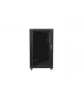 ARMARIO RACK LANBERG 22U 600X600 AUTOENSAMBLADO HASTA 60KG NEGRO - Imagen 2