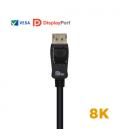 AISENS Cable Displayport Certificado V1.4 8k@60hz, DP/M-DP/M, Negro, 0.5m - Imagen 4