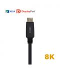 AISENS Cable Displayport Certificado V1.4 8k@60hz, DP/M-DP/M, Negro, 3.0m - Imagen 3