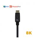 AISENS Cable Displayport Certificado V1.4 8k@60hz, DP/M-DP/M, Negro, 3.0m - Imagen 4