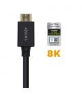 AISENS Cable HDMI V2.1 Ultra Alta Velocidad / HEC 8k@60Hz 48Gbps, A/M-A/M, Negro, 0.5m - Imagen 3