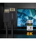 AISENS Cable HDMI V2.1 Ultra Alta Velocidad / HEC 8k@60Hz 48Gbps, A/M-A/M, Negro, 0.5m - Imagen 5