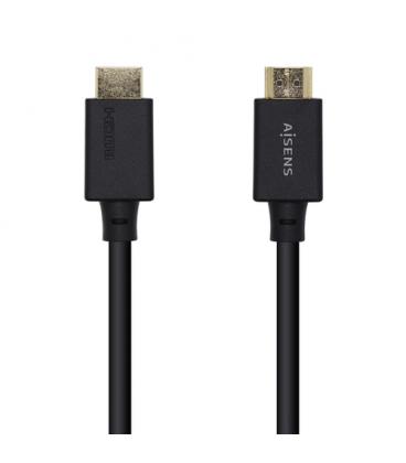 AISENS Cable HDMI V2.1 Ultra Alta Velocidad / HEC Certificado 8k@60Hz 48Gbps, A/M-A/M, Negro, 2.0m - Imagen 1