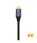 AISENS Cable HDMI V2.1 Ultra Alta Velocidad / HEC 8k@60Hz 48Gbps, A/M-A/M, Gris/Negro, 0.5m - Imagen 4