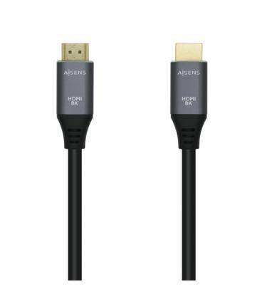 AISENS Cable HDMI V2.1 Ultra Alta Velocidad / HEC 8k@60Hz 48Gbps, A/M-A/M, Gris/Negro, 1.0m - Imagen 1