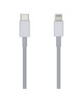 AISENS Cable USB 2.0 USB-С A Lightning PD 2A, Lightning/M-USB-С/M, Blanco, 20cm - Imagen 1