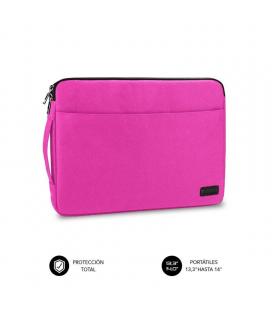 Funda subblim urban laptop sleeve para portátiles hasta 14'/ rosa - Imagen 1