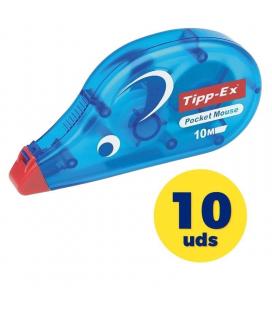 Caja de correctores de escritura en cinta bic tipp-ex pocket mouse/ 4.2mm x 10m/ 10 unidades - Imagen 1