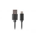 Cable usb lanberg 2.0 macho - usb tipo c macho quick charge 3.0 0.5m negro - Imagen 2