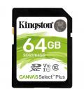 Tarjeta de Memoria Kingston CANVAS Select Plus 64GB SD XC/ Clase 10/ 100MBs