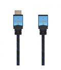 AISENS Cable HDMI V2.0 Prolongador Premium Alta Velocidad / HEC 4K@60Hz 18Gbps, A/M-A/H, Negro/Azul, 1.0m - Imagen 1