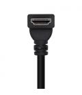 AISENS Cable HDMI V2.0 Acodado Premium Alta Velocidad / HEC 4K@60Hz 18Gbps, A/M-A/M, Negro, 1.0m - Imagen 4