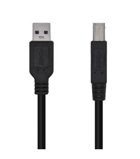 AISENS Cable USB 3.0 Impresora Tipo A/M-B/M, Negro, 2.0m - Imagen 1