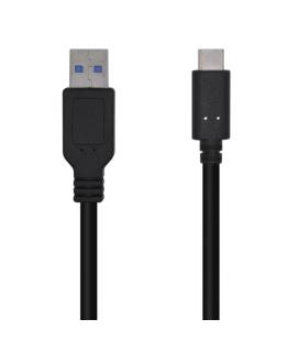 AISENS Cable USB 3.1 Gen 2 10 Gbps 3 A, Tipo C/M-A/M, Negro, 0.5m - Imagen 1