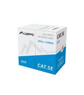 BOBINA CAT.5E LANBERG UTP 305M SOLID CCA ROJO - Imagen 1