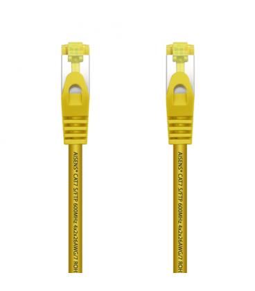 AISENS Cable De Red Latiguillo RJ45 LSZH Cat.7 600 MHz S/FTP PIMF AWG26, Amarillo, 25 cm - Imagen 1