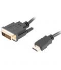 Cable hdmi lanberg macho - dvi - d 24+1 macho 4k dual link 3m negro - Imagen 2