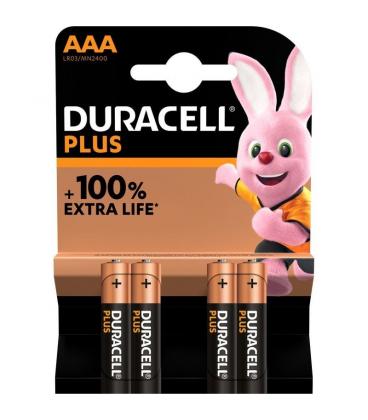 Pack de 4 pilas aaa duracell plus mn2400/ 1.5v/ alcalinas - Imagen 1