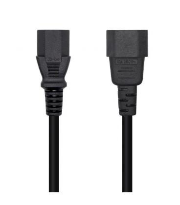 Cable alimentación aisens a132-0532/ iec c13 hembra - iec c14 macho/ 10m/ negro - Imagen 1