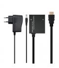 Nanocable Splitter HDMI 1x2 con alimentacion, 50cm - Imagen 2