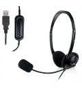 Ewent EW3568 auricular y casco Auriculares Alámbrico Diadema Calls/Music USB tipo A Negro - Imagen 2