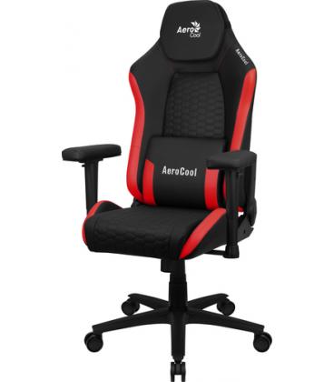 Aerocool CROWNBR Rojo, Silla Gaming Ergonómica, Cojines Ajustables, Cuero Sintético Premium - Imagen 1