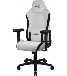 Aerocool CROWNMOONSW Blanco, Silla Gaming Ergonómica, Cojines Ajustables, Cuero Sintético Premium - Imagen 1