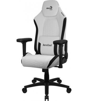 Aerocool CROWNMOONSW Blanco, Silla Gaming Ergonómica, Cojines Ajustables, Cuero Sintético Premium - Imagen 1