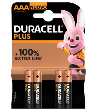 Duracell Pila Alcalina Plus Power LR3 AAA Pack-4