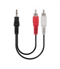 Nanocable 10.24.0305 cable de audio 5 m 3,5mm 2 x RCA Negro - Imagen 2