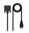 Nanocable HDMI - DVI, 3m HDMI tipo A (Estándar) Negro - Imagen 2