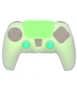 Funda silicona + grips blade fr-tec custom kit glow in the dark para mando ps5/ verde - Imagen 1