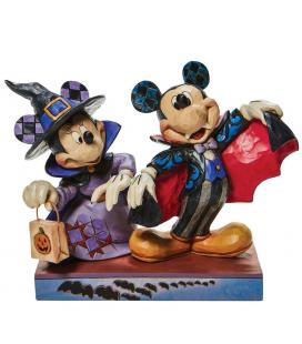Figura enesco disney halloween mickey mouse & minnie mouse vampiro y bruja - Imagen 1