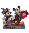 Figura enesco disney halloween mickey mouse & minnie mouse vampiro y bruja - Imagen 1