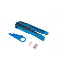 KIT LANBERG NETWORK CON CRIMPADORA Y STRIPPING, CONECTORES RJ45 - Imagen 1